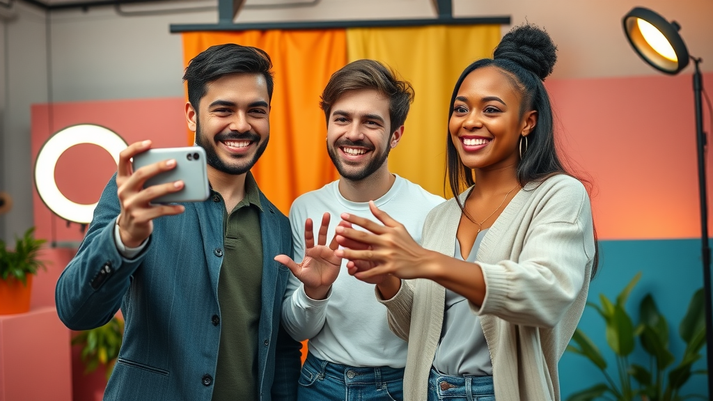 Confident social media manager scheduling posts on social network apps. Enhanced online presence through professional social media marketing services.