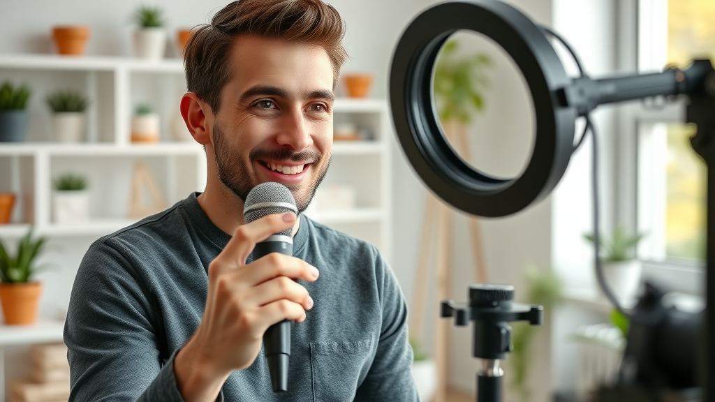 content creator video production recording marketing video, video marketing strategy, digital marketing studio setup