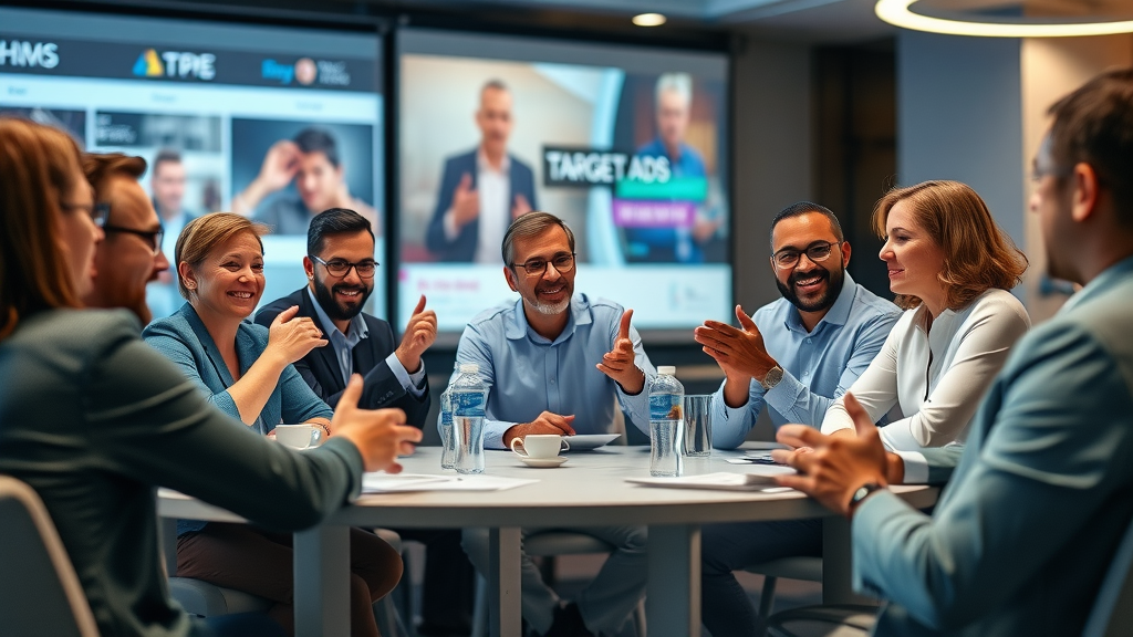 Panel of advertising professionals sharing insights about targeted ads and digital advertising