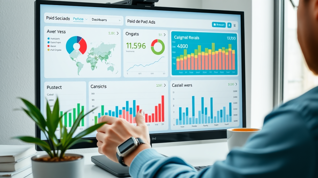 dashboard key metrics paid social media ad performance monitoring